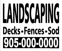 Landscape Lawn Sign