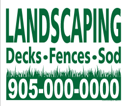 Landscape Lawn Sign