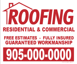 Roofing Lawn Sign