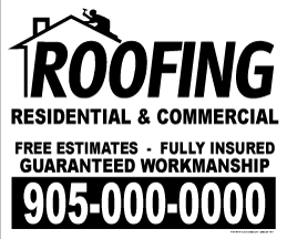 Roofing Lawn Sign