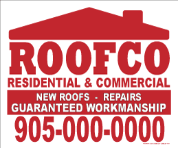 Roofing Lawn Sign