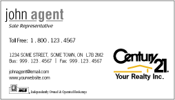 Century 21 Business Cards