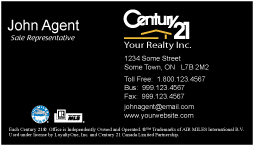 Century 21 Business Cards