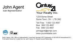 Century 21 Business Cards