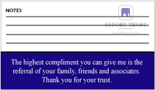 Effort Trust Busisness Cards