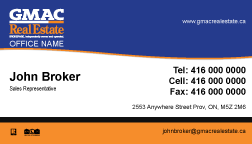 GMAC Real Estate Business Cards