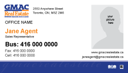 GMAC Real Estate Business Cards