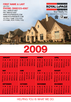Royal LePage Calendar Magnets