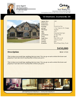 Century 21 Postcard Template