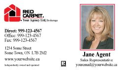 Red Carpet Realty Business Cards