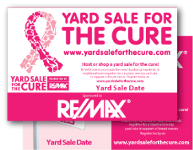ReMax Breast Cancer Yardsale Postcard Template