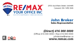 Re/Max Business Cards