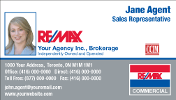 Re/Max Commercial Business Cards
