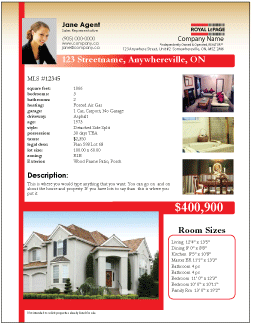 Royal LePage Listing/Feature Sheet Template